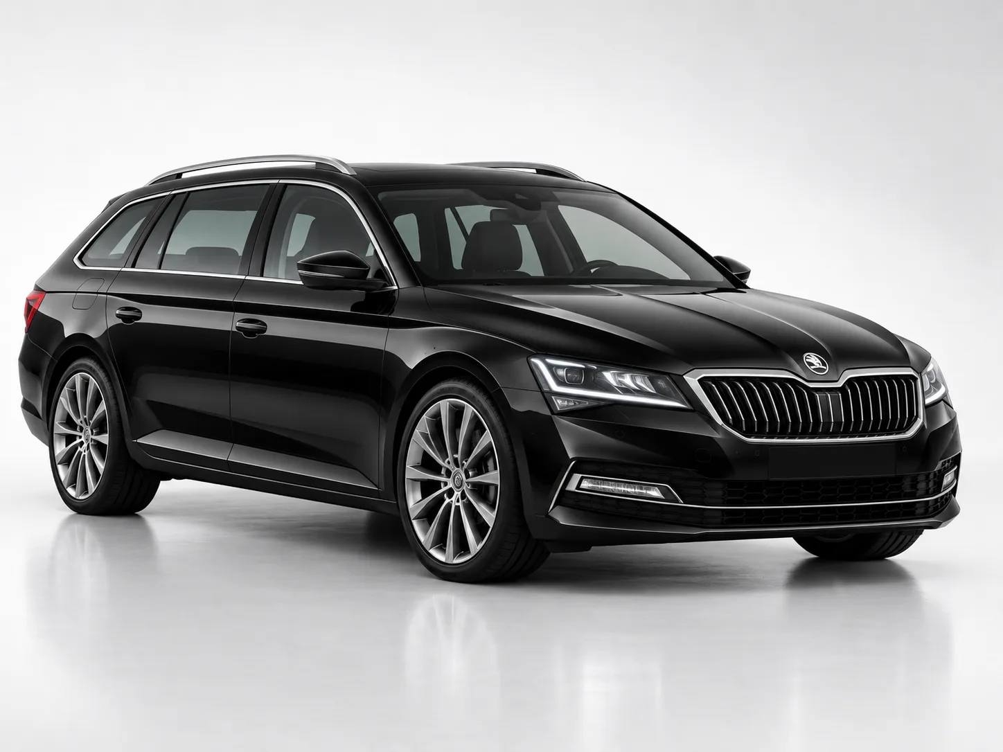 Black estate car for Heathrow airport transfers with additional luggage space